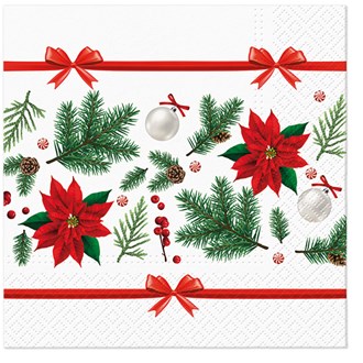 Festive Poinsettia napkins